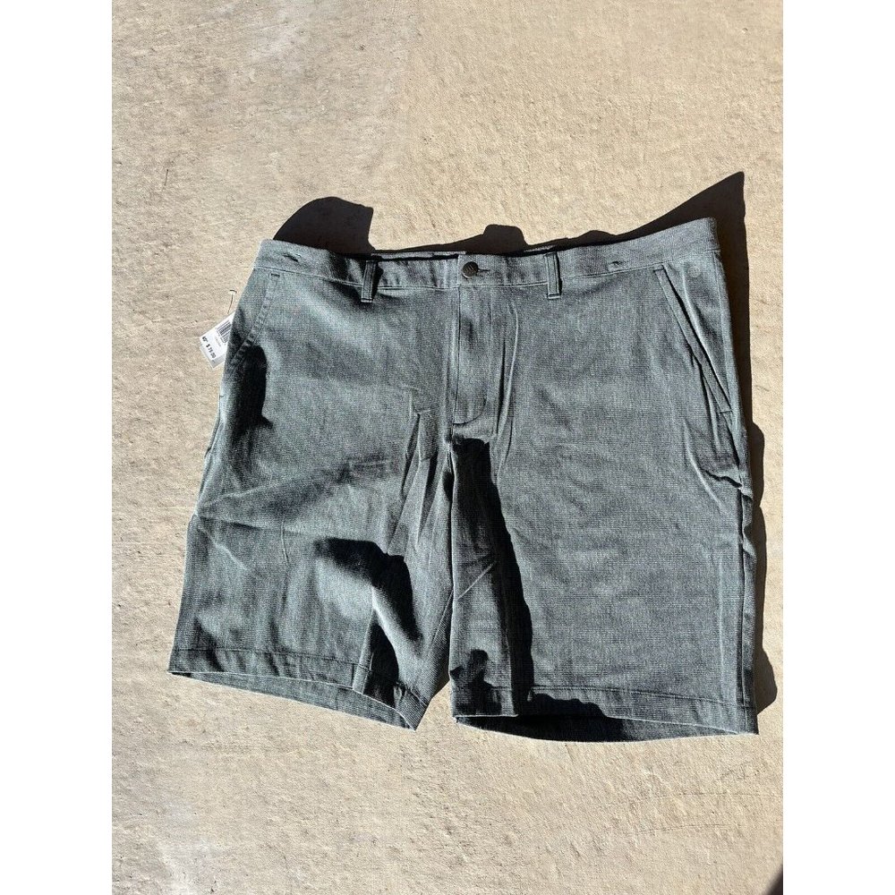 ADIDAS Golf Shorts Size 40 Crosshatch Gray 40" NEW MSRP $75 Recycled Materials